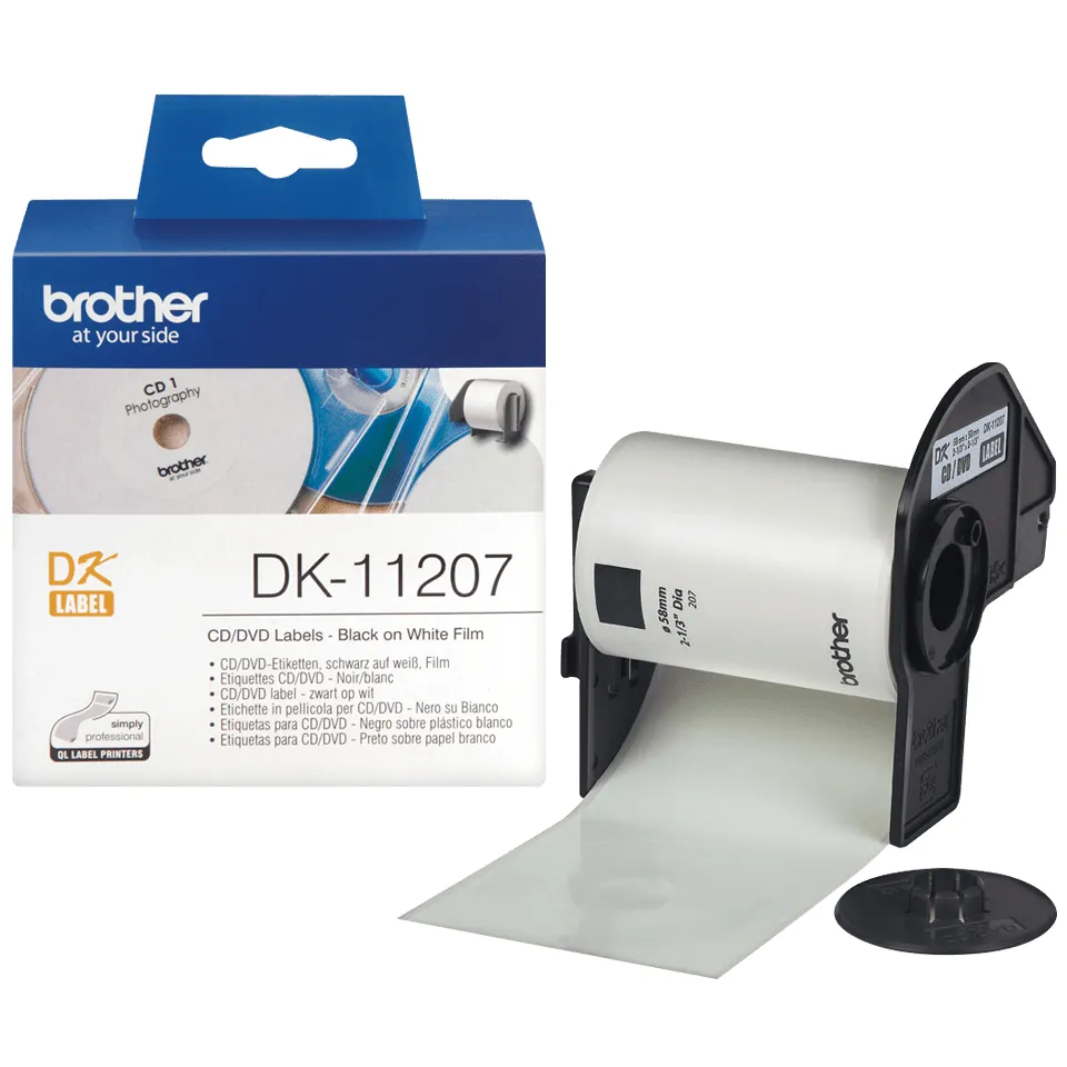 Brother - DK-11207 (papírové / CD, DVD štítek-100 ks)