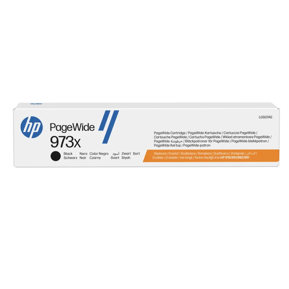 HP L0S07AE originální náplň černá č.973X velká (cca 10000 stran, black, pro PageWide Pro 477, Pro 452