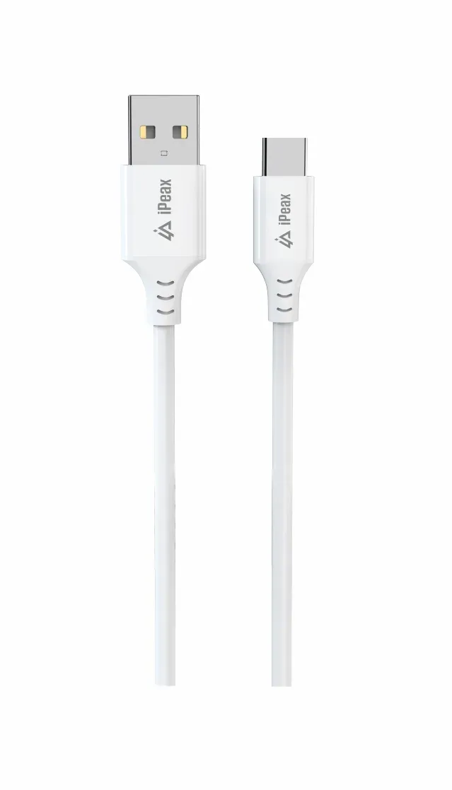 TPU KABEL USB-A / USB-C 1,5M, USB 2.0 BÍLÝ