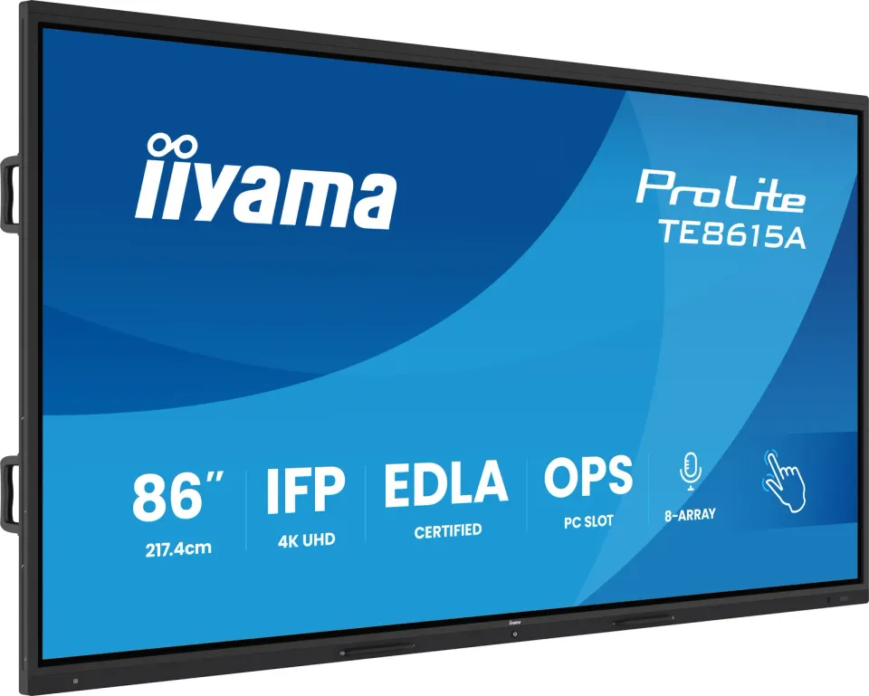86" iiyama TE8615A-B2AG:IPS, 4K,EDLA,NFC
