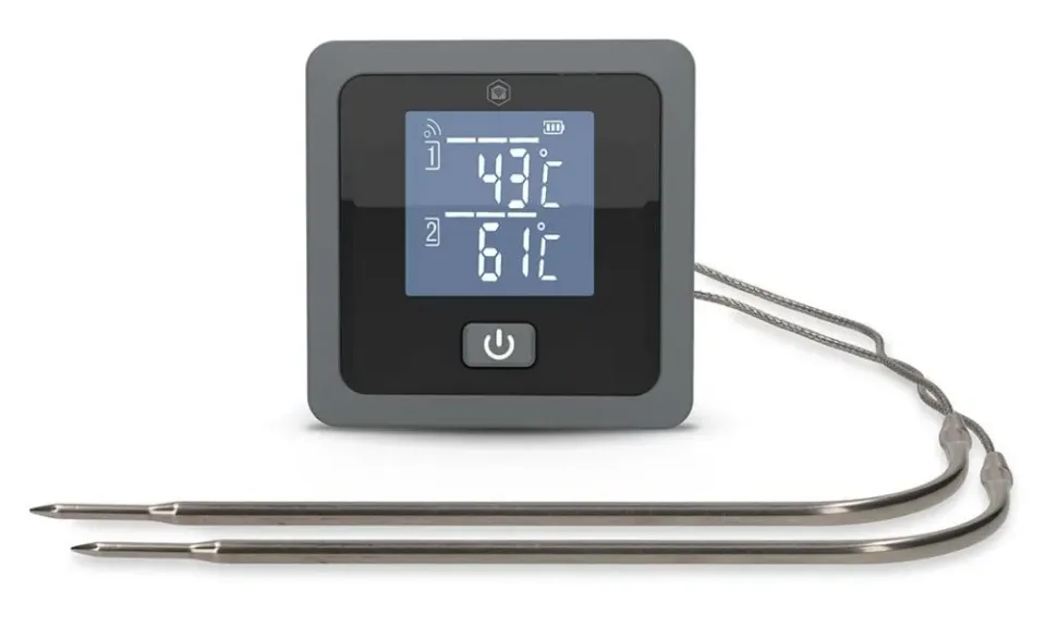 Nedis BTKAT10GY - Teploměr na Maso | 0 - 300 °C | Digitální Displej | Bluetooth