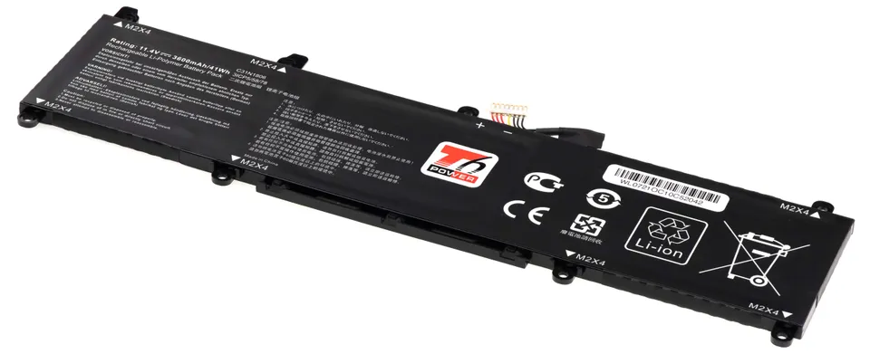 Baterie T6 Power pro Asus VivoBook S13 S330F, S330U, X330F, X330U, 3600mAh, 41Wh, 3cell, Li-pol