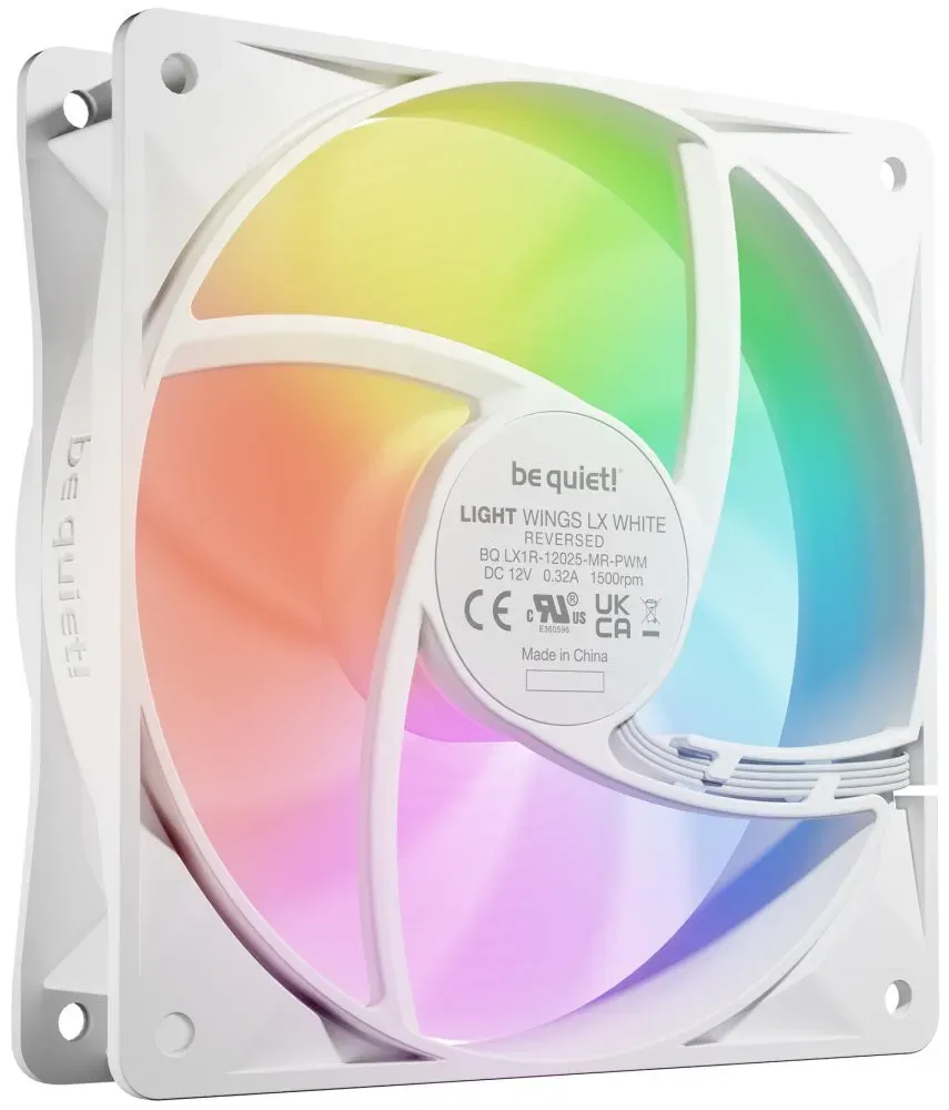 Be quiet! / ventilátor Light Wings LX 120mm PWM Reverse / 120mm ARGB / PWM / bílý