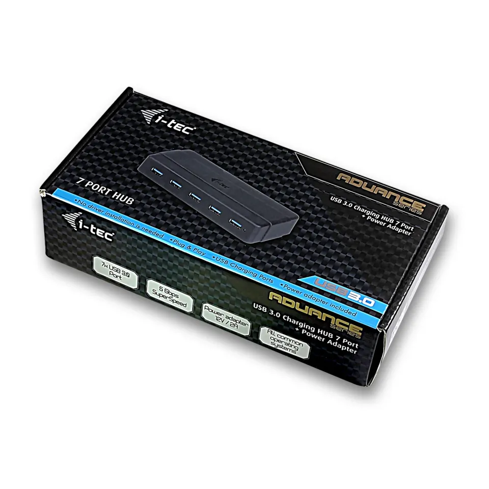 i-Tec USB3.0 HUB 7port, nabíjení