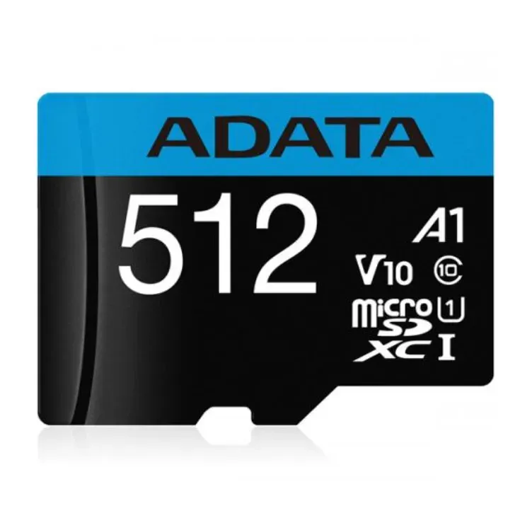 ADATA MicroSDXC karta 512GB Premier UHS-I C10 V10 (R:100/W:25 MB/s) + SD adaptér
