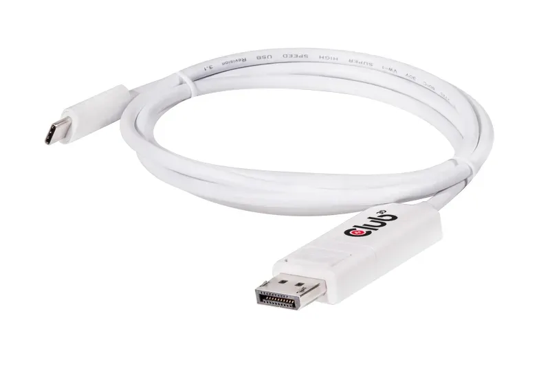 Club3D Adaptér USB 3.1 typ C na DisplayPort 1.2 4K60Hz UHD 1,2m (M/M)