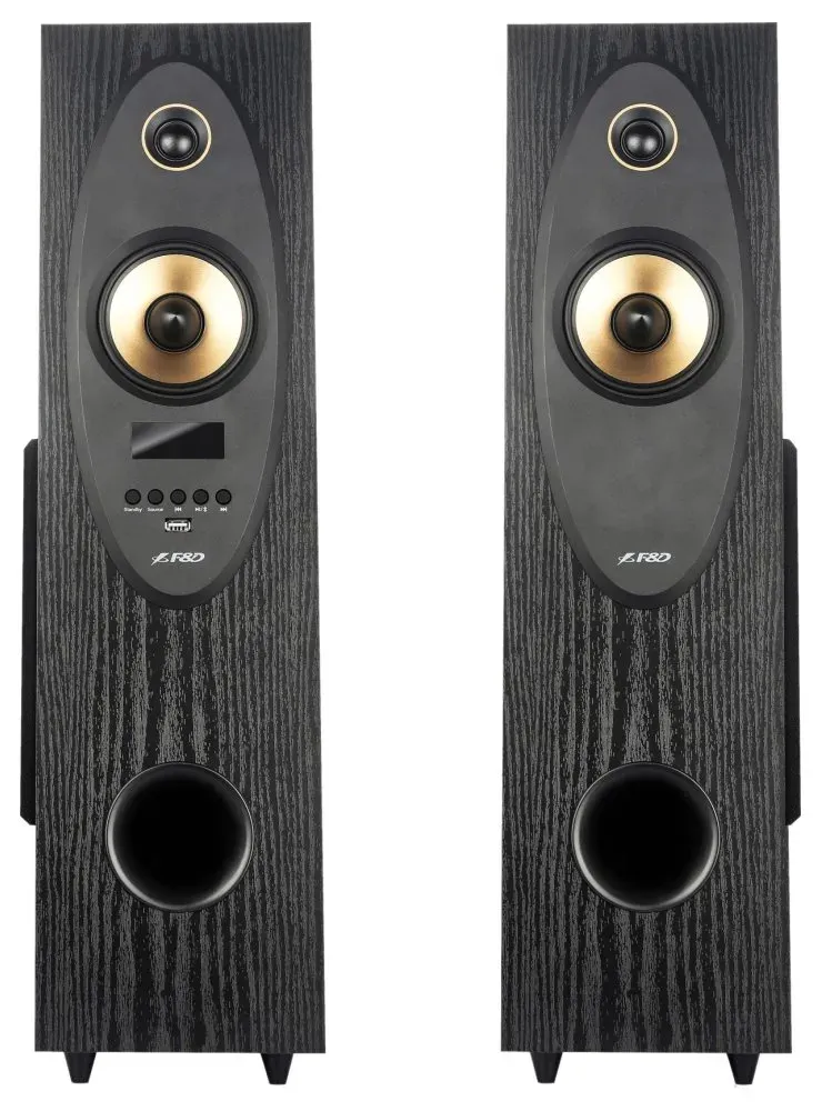 FENDA F&D repro T-35X/ 2.0/ 80W/ černé/ dřevěné/ BT5.0/ Optický vstup/ FM rádio/ USB/ dálkové ovládání/ Karaoke