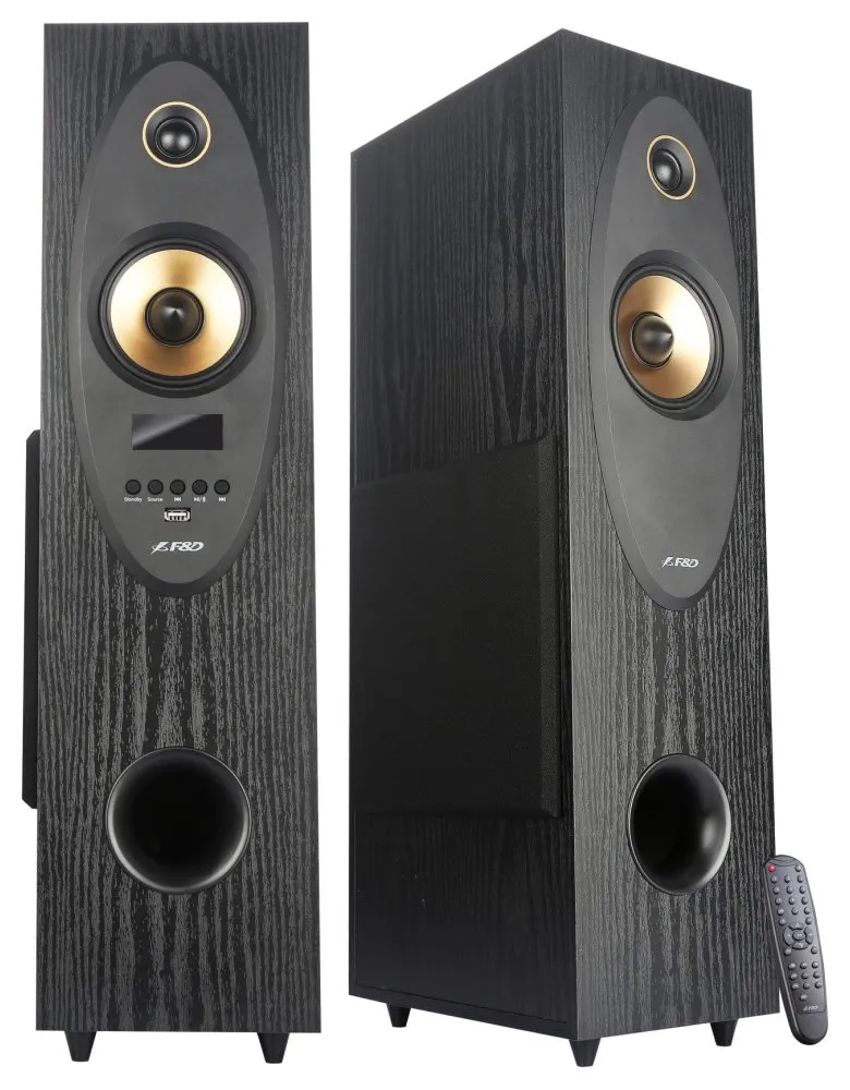 FENDA F&D repro T-35X/ 2.0/ 80W/ černé/ dřevěné/ BT5.0/ Optický vstup/ FM rádio/ USB/ dálkové ovládání/ Karaoke