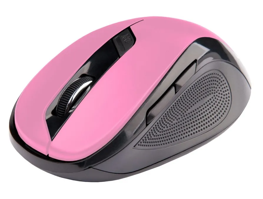 C-TECH myš WLM-02P, růžová, bezdrátová, 1600DPI, 6 tlačítek, USB nano receiver
