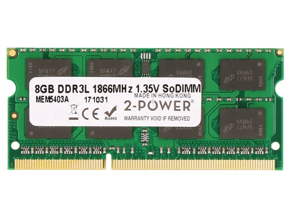 2-Power 8GB PC3L-14900S 1866MHz DDR3 CL13 1.35V SoDIMM 2Rx8 1.35V (DOŽIVOTNÍ ZÁR