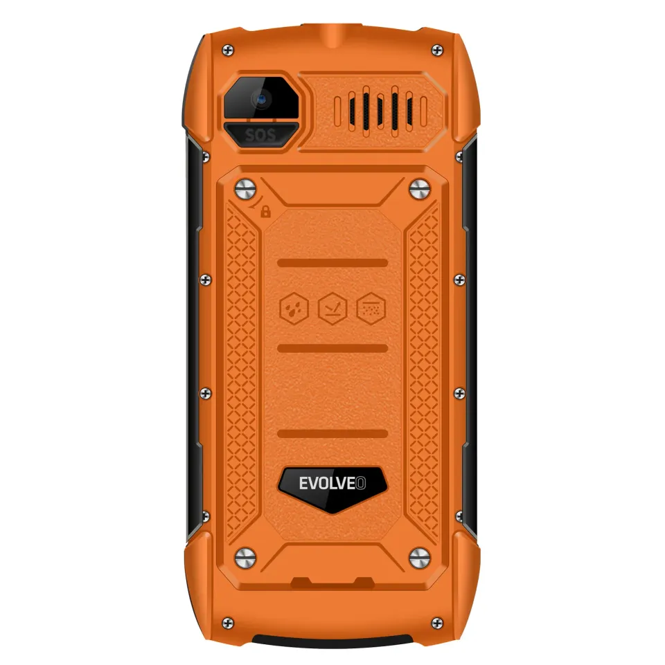 EVOLVEO StrongPhone H1, vodotěsný odolný Dual SIM telefon, oranžová