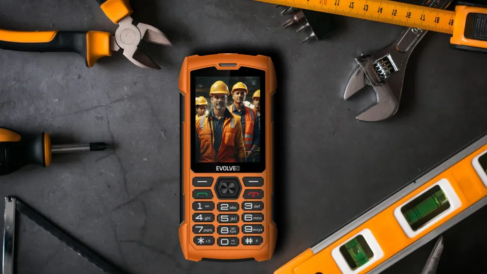 EVOLVEO StrongPhone H1, vodotěsný odolný Dual SIM telefon, oranžová
