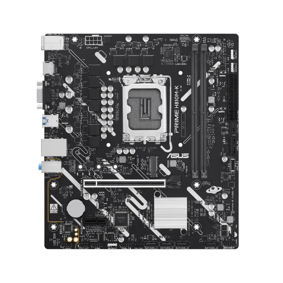 ASUS MB Sc LGA1851 PRIME H810M-K, Intel H810, 2xDDR5, 1xHDMI, 1xVGA, mATX