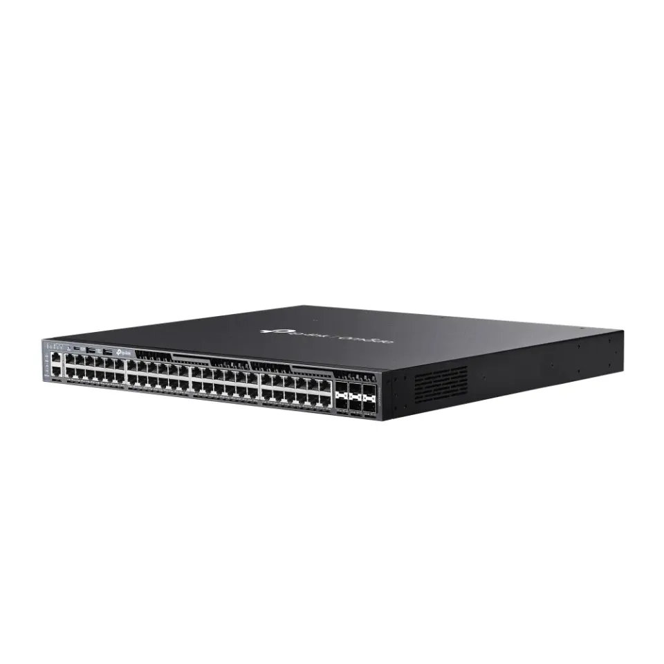 TP-LINK SG6654XHP Omada 48portový gigabitový stohovatelný L3 řízený PoE+ switch se 6 sloty 10G