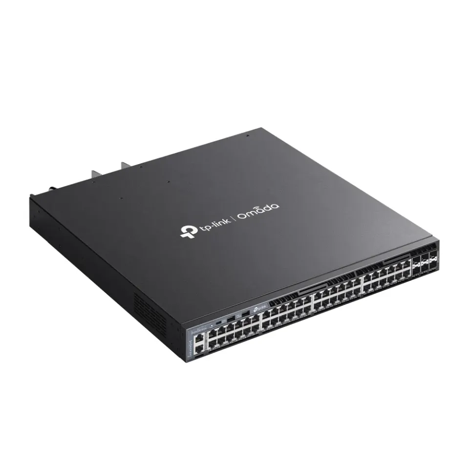 TP-LINK SG6654XHP Omada 48portový gigabitový stohovatelný L3 řízený PoE+ switch se 6 sloty 10G