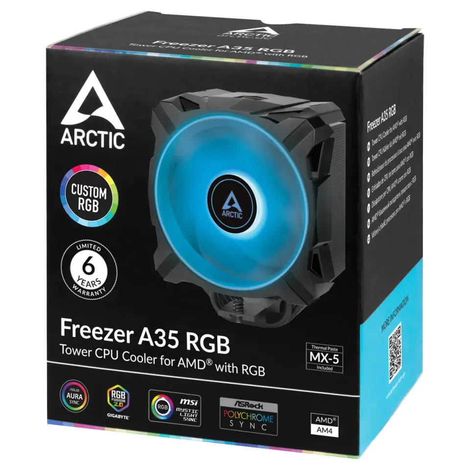 AKCE!!! - ARCTIC Freezer A35 RGB – CPU Cooler for AMD socket