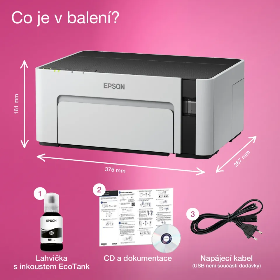 EPSON EcoTank M1120 - A4/32ppm/1ink/Wi-Fi/CISS