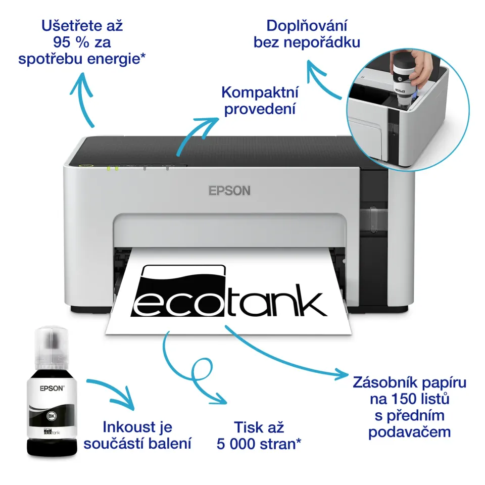 EPSON EcoTank M1120 - A4/32ppm/1ink/Wi-Fi/CISS