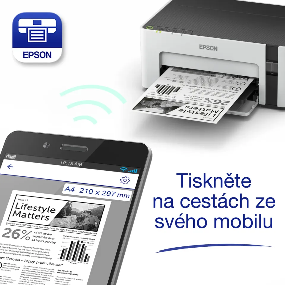 EPSON EcoTank M1120 - A4/32ppm/1ink/Wi-Fi/CISS
