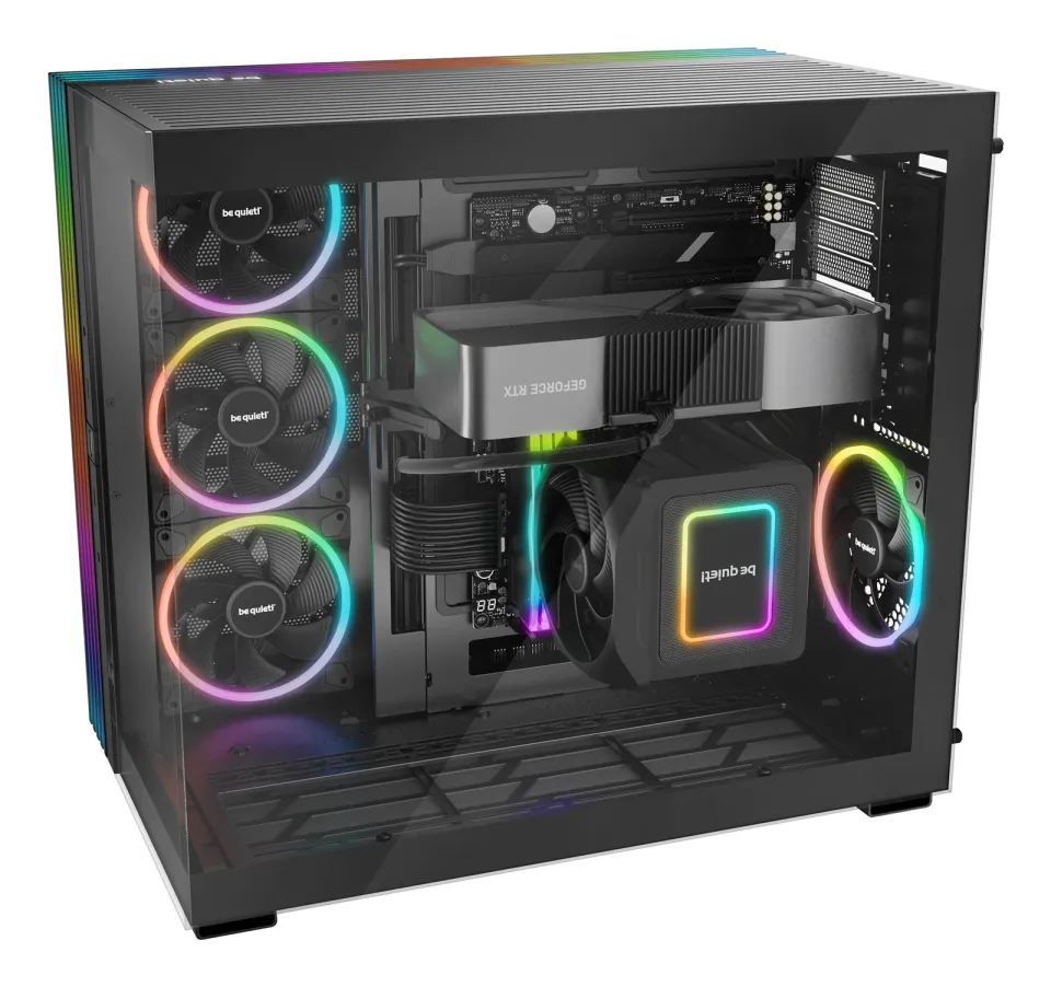 Be quiet! skříň LIGHT BASE 900FX / ATX / ARGB pásek / 4x140mm ARGB fan / 2xUSB 3.0 / USB-C / panoramatická / černá