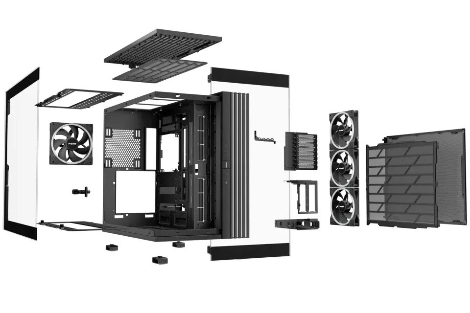 Be quiet! skříň LIGHT BASE 900FX / ATX / ARGB pásek / 4x140mm ARGB fan / 2xUSB 3.0 / USB-C / panoramatická / černá