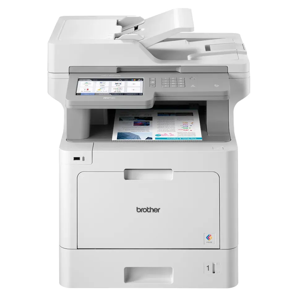 Brother MFC-L9570CDW – barevná laserová multifunkce A4 s faxem, 31 str./min, duplex, ADF, NFC, Wi-Fi a gigabitový Ethernet