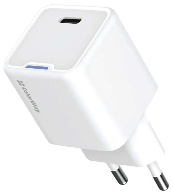 COLORWAY 1x USB-C/ síťová nabíječka/ GaN/ PD/ PPS/ 35W/ Bílá
