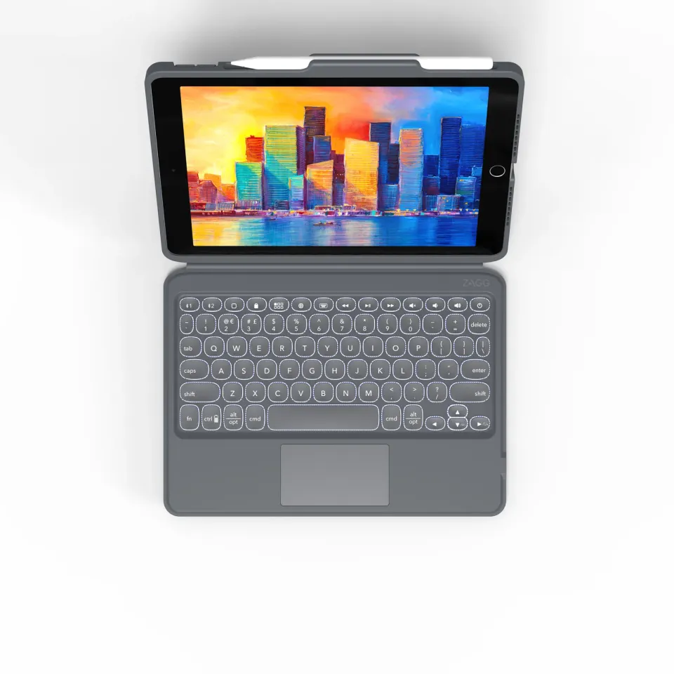 ZAGG Klávesnice Pro Keys+trackpad iPad 10.2 - černá/šedá - CZ