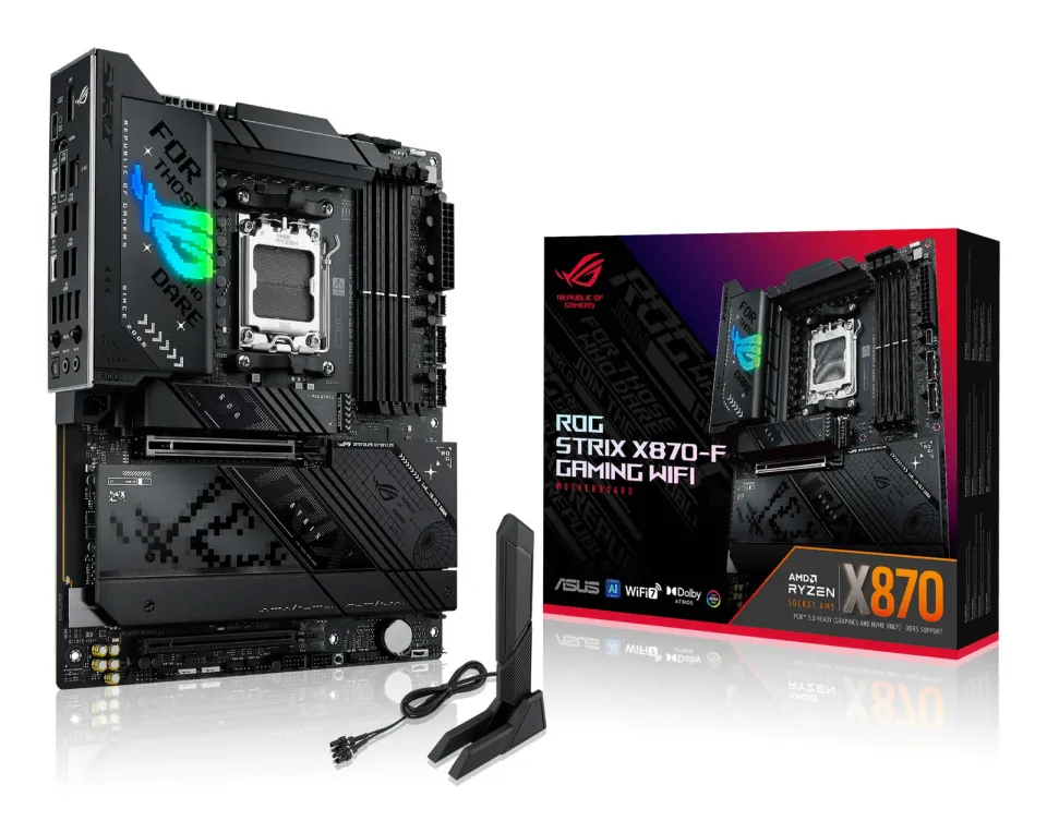 ASUS MB Sc AM5 ROG STRIX X870-F GAMING WIFI, AMD X870, 4xDDR5, 1xDP, 1xHDMI, 1xUSB4, WiFi
