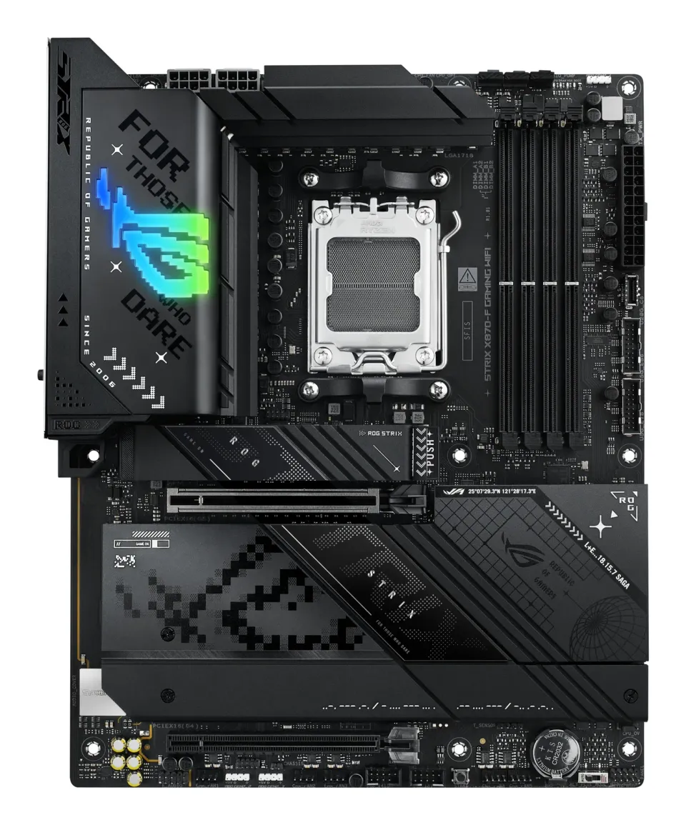 ASUS MB Sc AM5 ROG STRIX X870-F GAMING WIFI, AMD X870, 4xDDR5, 1xDP, 1xHDMI, 1xUSB4, WiFi