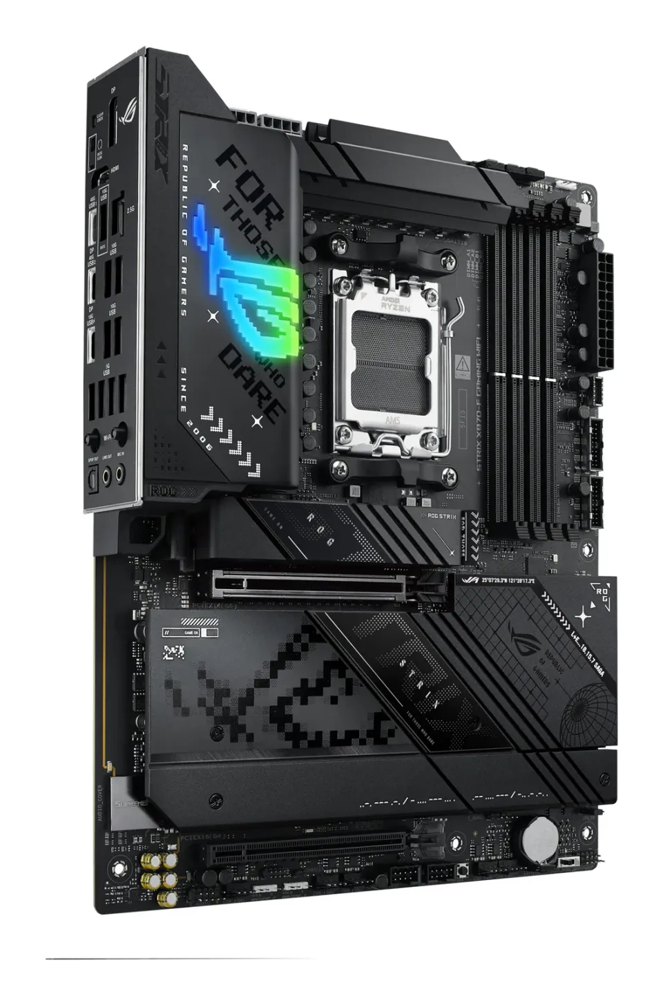 ASUS MB Sc AM5 ROG STRIX X870-F GAMING WIFI, AMD X870, 4xDDR5, 1xDP, 1xHDMI, 1xUSB4, WiFi