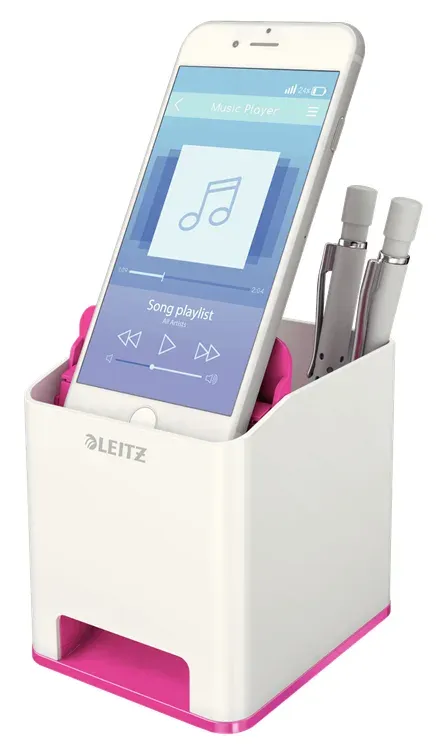 LEITZ Stojánek na tužky WOW hudební, bílá/růžová