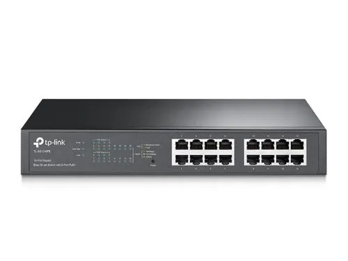 TP-LINK TL-SG1016PE GBit Inteligentní switch se 16 gigabitovými porty PoE, 8 portů podporuje PoE+