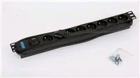 TRITON 19" rozvodný panel 8x230V - 2m, bleskojistka, černý
