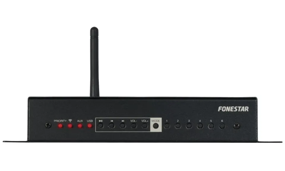 Fonestar Wi-Fi/LAN zesilovač a streamer 2×20 W/4ohm, Spotify, Tidal, AirPlay, DLNA, USB, multiroom