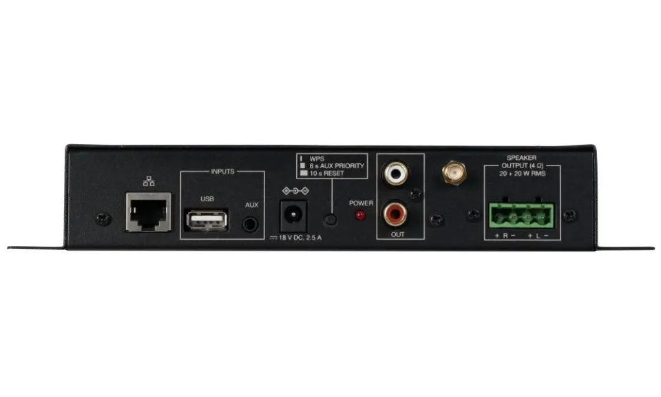 Fonestar Wi-Fi/LAN zesilovač a streamer 2×20 W/4ohm, Spotify, Tidal, AirPlay, DLNA, USB, multiroom