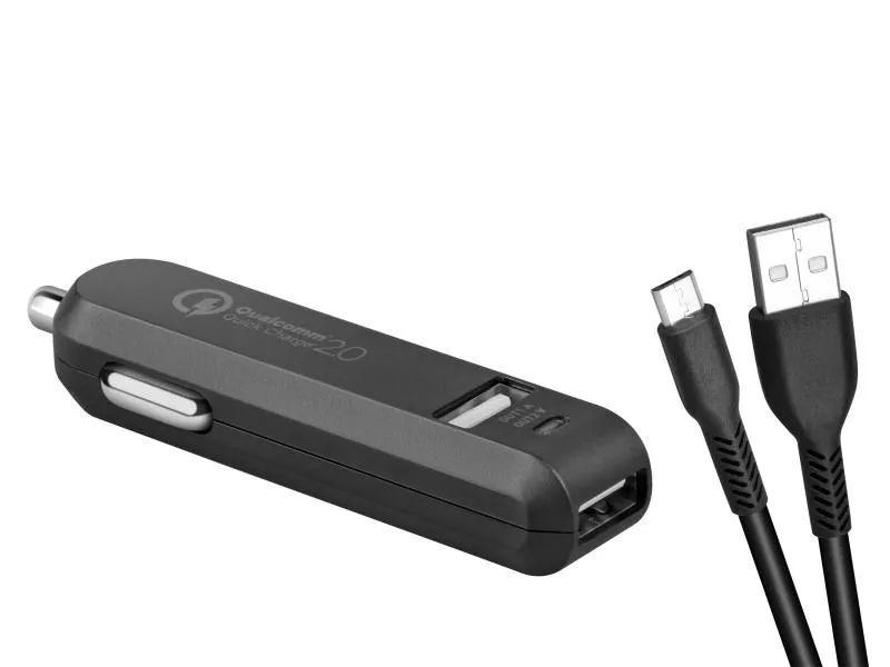 AVACOM CarMAX 2 nabíječka do auta 2x Qualcomm Quick Charge 2.0, černá barva (mic