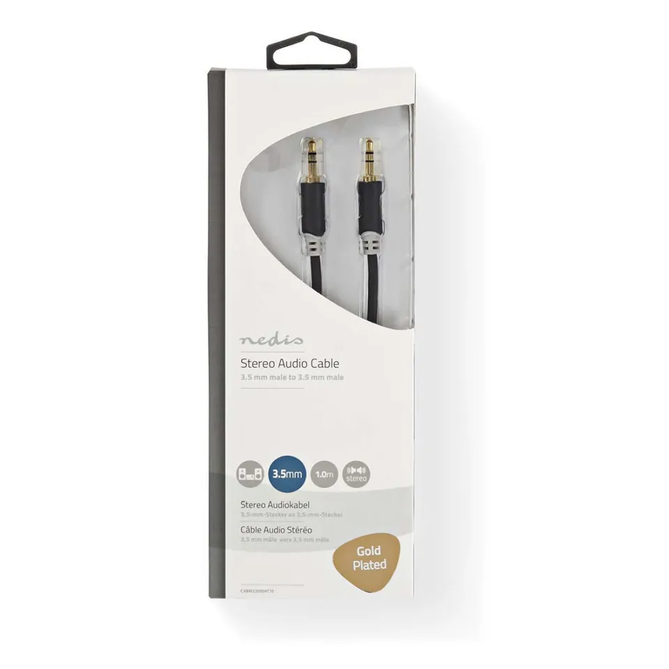 Nedis CABW22000AT10 - Stereofonní Audio Kabel | 3,5mm Zástrčka - 3,5mm Zástrčka