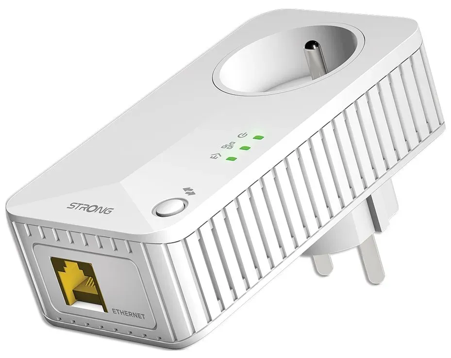 STRONG sada 2 adaptérů Powerline 600 DUO FR/ 600 Mbit/s/ 1x LAN/ bílý