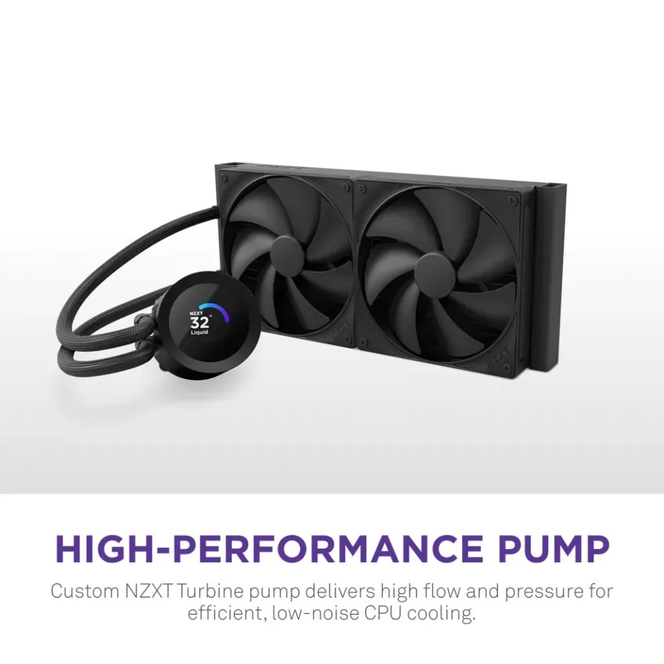 NZXT vodní chladič Kraken 240 / 2x120mm fan / 4-pin PWM / LCD disp. / 6 let (RL-KN240-B2)