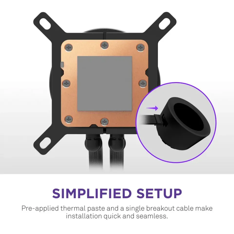 NZXT vodní chladič Kraken 240 / 2x120mm fan / 4-pin PWM / LCD disp. / 6 let (RL-KN240-B2)