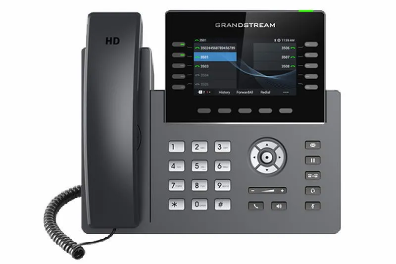 Grandstream GRP2615 SIP telefon, 4.3" TFT bar. displej, 5 SIP účtů, 10 prog. tl., 2x1Gb, WiFi, BT