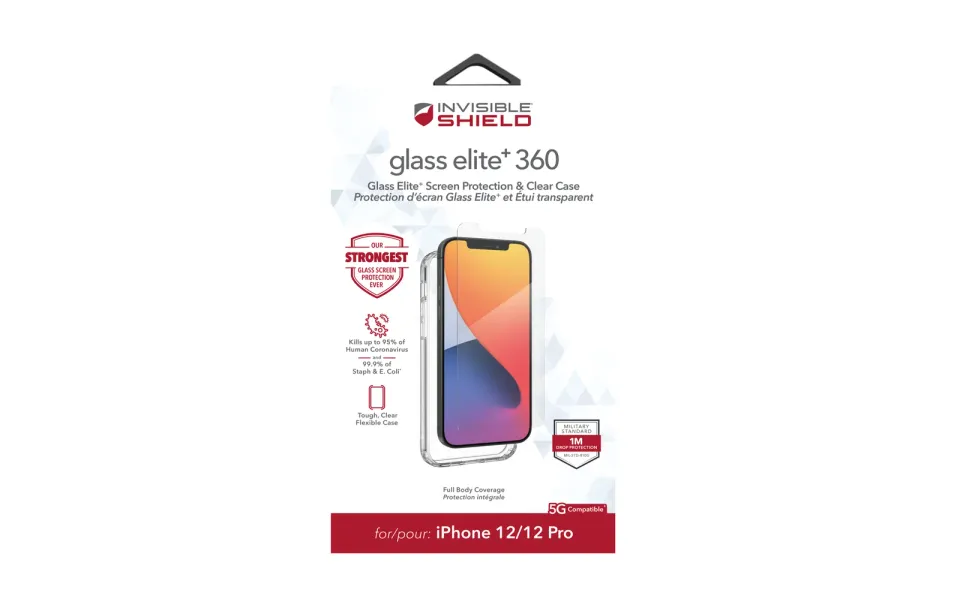 ZAGG Invisible Shield Elite + 360 sklo + kryt iPhone 12/12 Pro