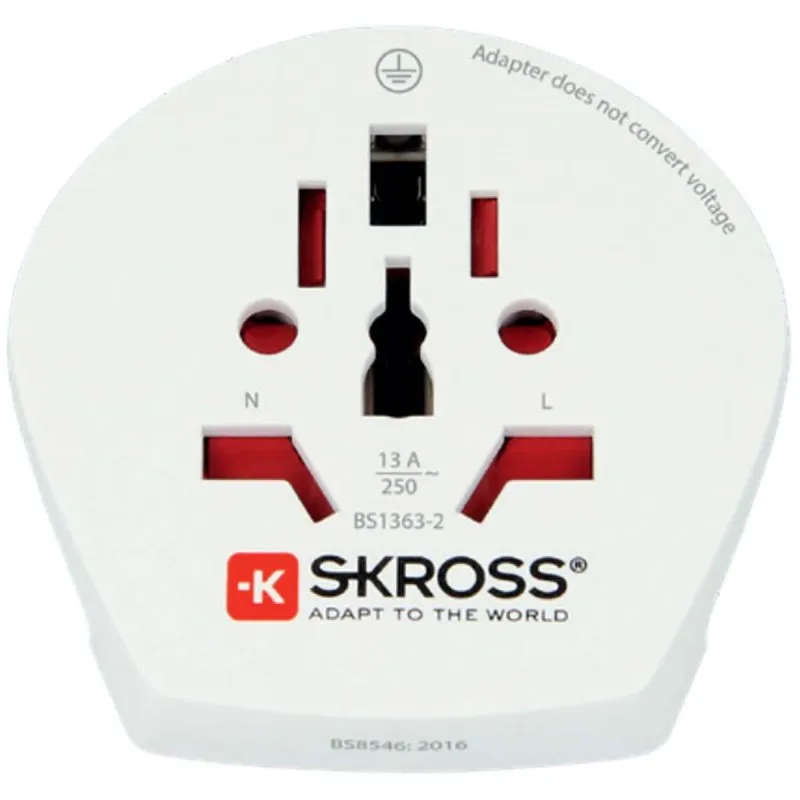Skross SKR1500211EC- Cestovní Adaptér Svět do Evropy pro 2 a 3pólová zařízení z