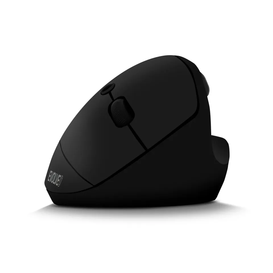 EVOLVEO LadyErgo, tichá vertikální ergonomická myš, 2.4GHz, černá