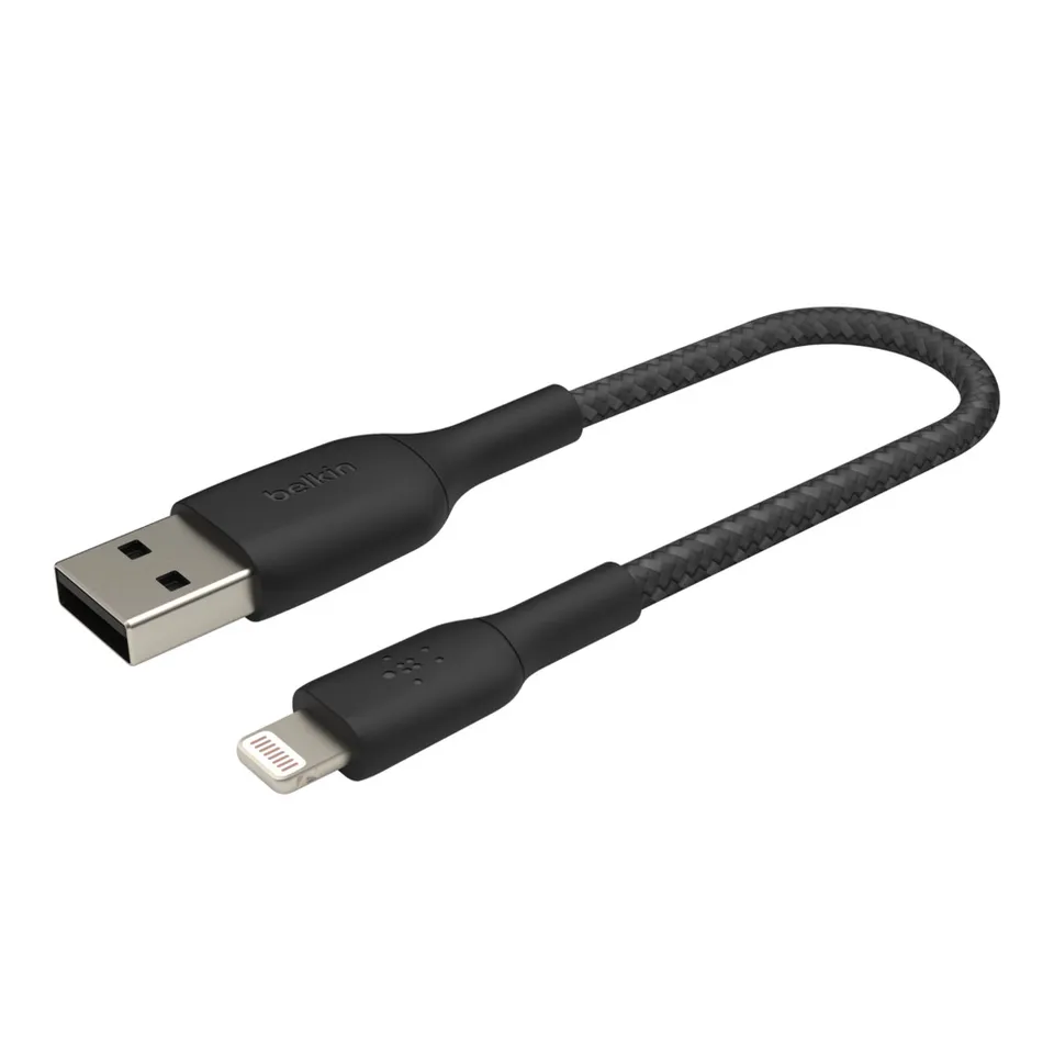 Belkin BOOST CHARGE Lightning/USB-A kabel, 15cm, černý - odolný