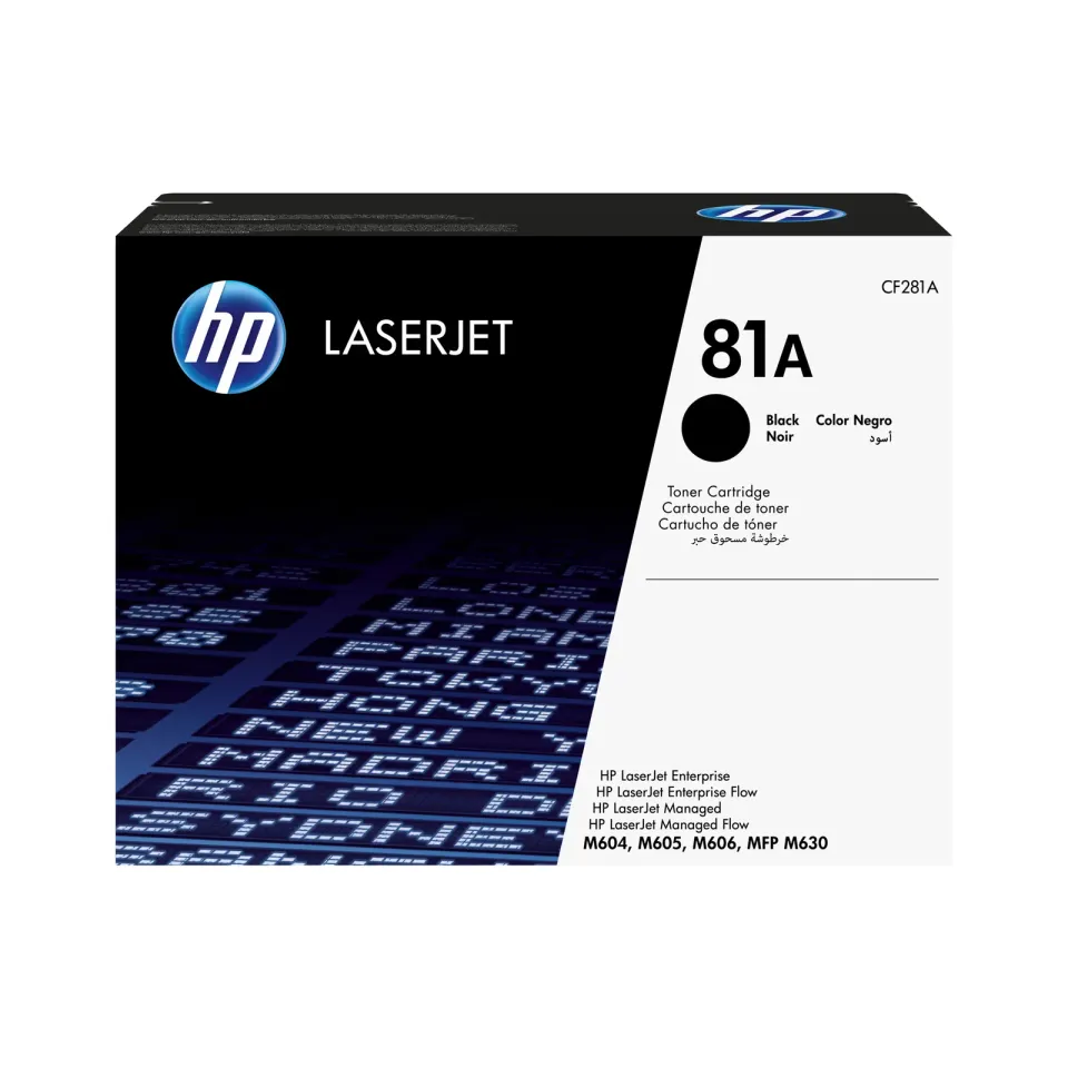 HP CF281A černý toner č.81A malý cca 10500str. (pro LJ M604, M605, M606, M630, black)