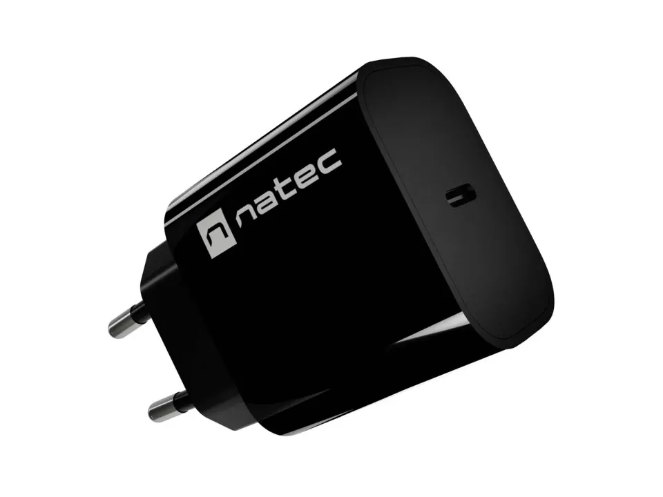 Universální nabíječka Natec RIBERA 20W, 1X USB-C, černá