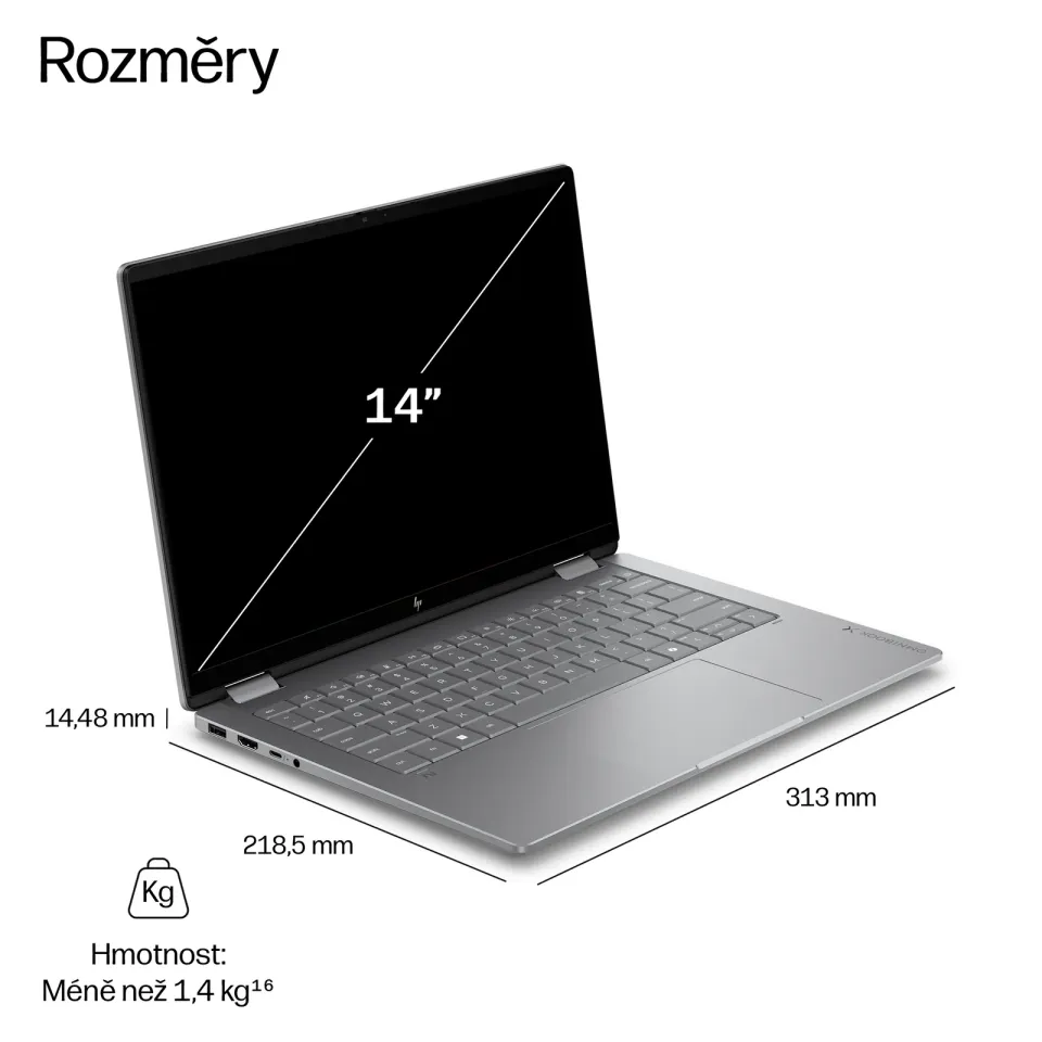 HP Omnibook X Flip/AI 14-kb 0609ncx/U5-325/14"/2880x1800/T/16GB/512GB/Intel int/W11H/Silver/2R