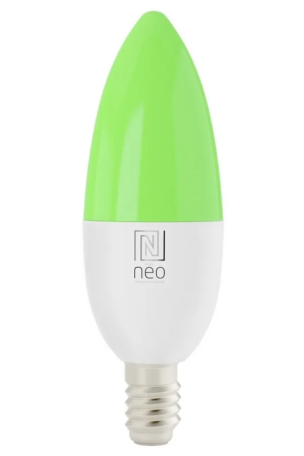 IMMAX NEO SMART žárovka LED E14 6W RGB+CCT barevná a bílá, stmívatelná, Wi-Fi, TUYA